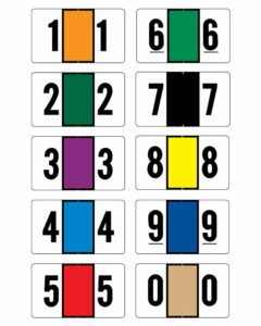 Image of JETER MATCH 1 x 1.625 Numeric Label Set Model L J ST158