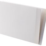Image of Datafile, White ZEROfile Folders with Eternafilm Reinforced Colour Stripe Double Ply Side Tab, Legal Size, 14 pt. (Model #CN1229) - DFC - Clear