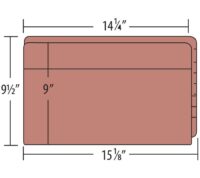 Image of Datafile, 3 1/2" Expansion Pockets, Red Rope, Legal Size, 28 pt. Front, 42 pt. Back (Model #F1844)